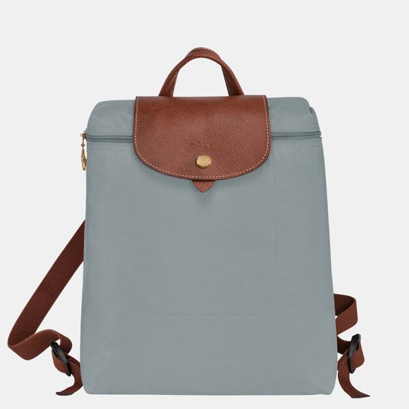 NWOT Longchamp Le Pliage Nylon Travel Backpack Grey - Picture 1 of 7